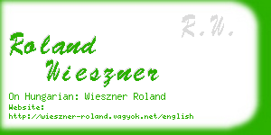 roland wieszner business card